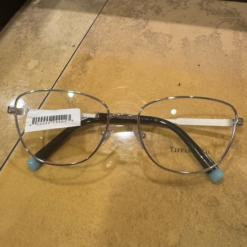 Tiffany & Co. Silver Glasses with Blue Accents